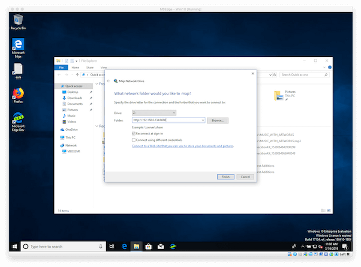 Windows Connect to Wi-Fi Drive Server Enter Disk Name